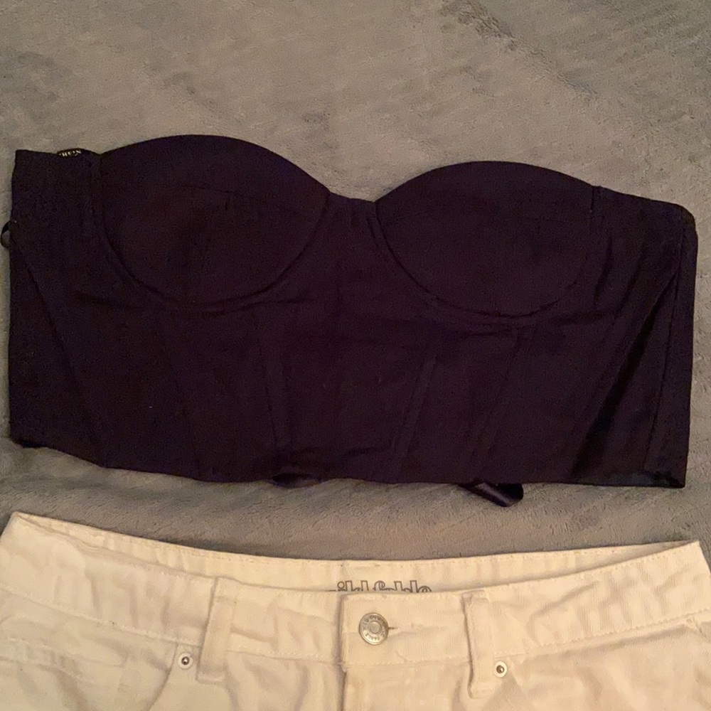 SHEIN navy blue corset